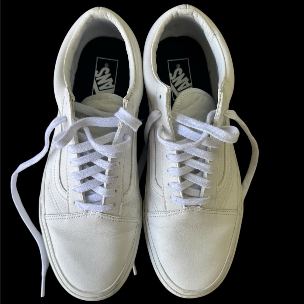 Vans Men's size 10 White leather Sneakers